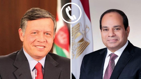 الرئيس السيسي يؤكد تضامن مصر الكامل مع الأردن 1 الأردن